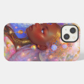 Fantasy Vrouw Afrikaanse Amerikaanse Kunst iPhone Hoesje (Achterkant horizontaal)