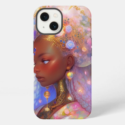Fantasy Vrouw Afrikaanse Amerikaanse Kunst iPhone Hoesje (Achterkant)