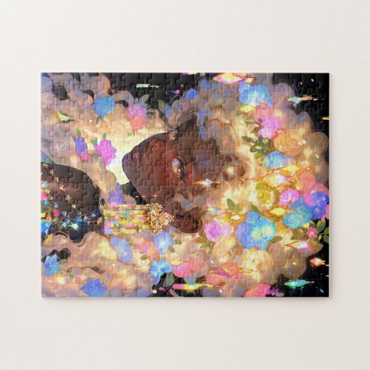 Fantasy Vrouw Afrikaanse Amerikaanse Kunst Legpuzzel (Horizontaal)