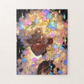 Fantasy Vrouw Afrikaanse Amerikaanse Kunst Legpuzzel (Verticaal)