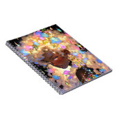 Fantasy Vrouw Afrikaanse Amerikaanse Kunst Notitieboek (Rechterzijde)