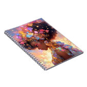 Fantasy Vrouw Afrikaanse Amerikaanse Kunst Notitieboek (Rechterzijde)