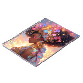 Fantasy Vrouw Afrikaanse Amerikaanse Kunst Notitieboek (Linkerzijde)