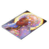 Fantasy Vrouw Afrikaanse Amerikaanse Kunst Notitieboek (Linkerzijde)