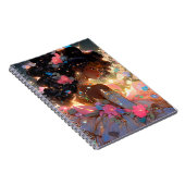 Fantasy Vrouw Afrikaanse Amerikaanse Kunst Notitieboek (Rechterzijde)