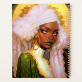 Fantasy Vrouw Afrikaanse Amerikaanse Kunst Planner (Achterkant)