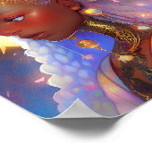 Fantasy Vrouw Afrikaanse Amerikaanse Kunst Poster (Hoek)