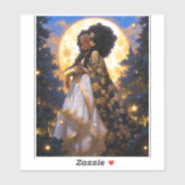 Fantasy Vrouw Afrikaanse Amerikaanse Kunst Sticker (Vel)