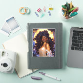 Fantasy Vrouw Afrikaanse Amerikaanse Kunst Sticker (iPad Cover)