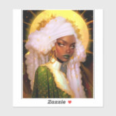 Fantasy Vrouw Afrikaanse Amerikaanse Kunst Sticker (Vel)