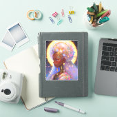 Fantasy Vrouw Afrikaanse Amerikaanse Kunst Sticker (iPad Cover)