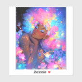 Fantasy Vrouw Afrikaanse Amerikaanse Kunst Sticker (Vel)
