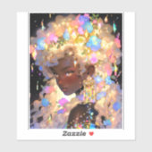 Fantasy Vrouw Afrikaanse Amerikaanse Kunst Sticker (Vel)