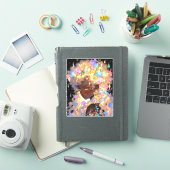 Fantasy Vrouw Afrikaanse Amerikaanse Kunst Sticker (iPad Cover)