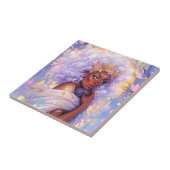 Fantasy Vrouw Afrikaanse Amerikaanse Kunst Tegeltje (Zijkant)