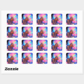 Fantasy Vrouw Afrikaanse Amerikaanse Kunst Vierkante Sticker (Vel)