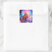 Fantasy Vrouw Afrikaanse Amerikaanse Kunst Vierkante Sticker (Tas)