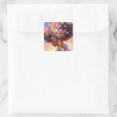 Fantasy Vrouw Afrikaanse Amerikaanse Kunst Vierkante Sticker (Tas)