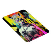 Fantasy Vrouw en Dieren Kleurrijke Collage Magneet (Rechterzijde)