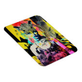 Fantasy Vrouw en Dieren Kleurrijke Collage Magneet (Rechterzijde)