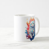 Fantasy Vuur en Ice Cat Koffiemok (Voorkant rechts)