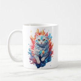 Fantasy Vuur en Ice Cat Koffiemok