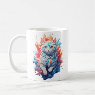Fantasy Vuur en Ice Cat Koffiemok
