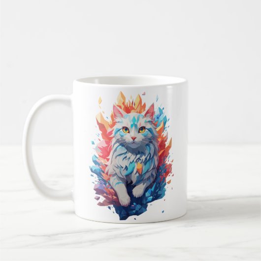 Fantasy Vuur en Ice Cat Koffiemok (Links)