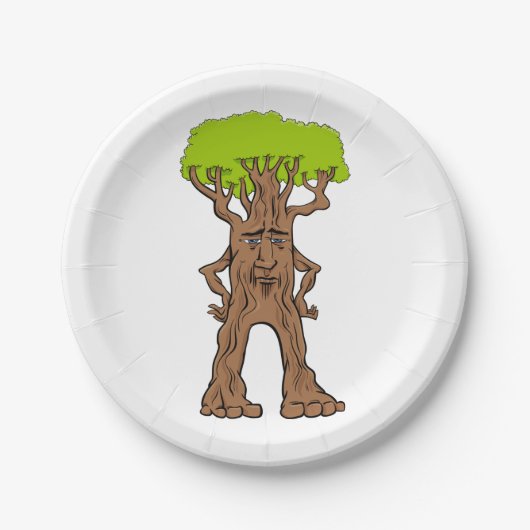 Fantasy Walking Tree Papieren Bordje (Voorkant)