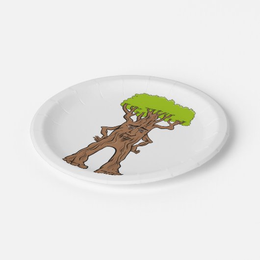 Fantasy Walking Tree Papieren Bordje (Gekanteld)