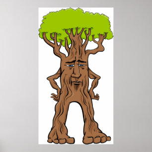 Fantasy Walking Tree Poster