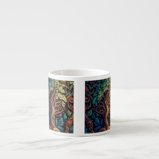Fantasy Wallpaper Pattern Espresso Mok (Voorkant)