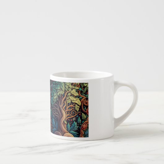 Fantasy Wallpaper Pattern Espresso Mok (Rechts)