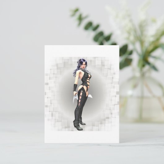 Fantasy Warrior 02 Briefkaart (Staand voorkant)