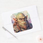 Fantasy Warrior: Dagar Vierkante Sticker (Envelop)