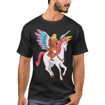 Fantasy Warrior op Unicorn T-shirt