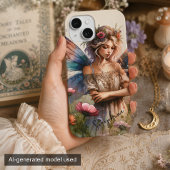Fantasy Watercolor Fee met gepersonaliseerde naam iPhone 15 Case