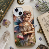Fantasy Watercolor Fee met gepersonaliseerde naam iPhone 15 Case