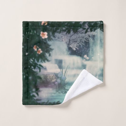 Fantasy Waterfall Cascade Bad Handdoek (Wasdoekje)