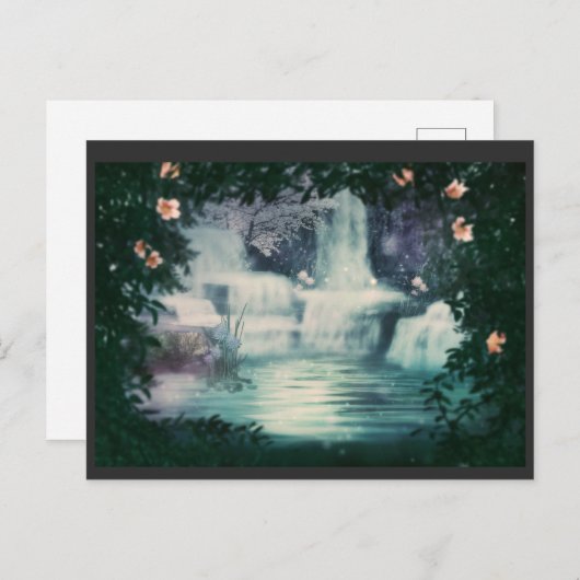 Fantasy Waterfall Cascade Briefkaart (Voorkant / Achterkant)