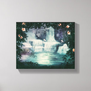 Fantasy Waterfall Cascade Canvas Afdruk