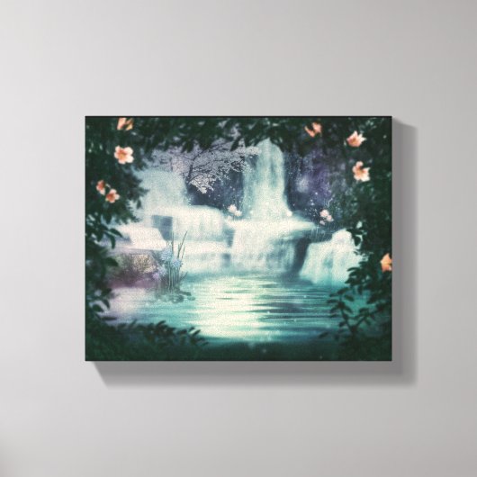 Fantasy Waterfall Cascade Canvas Afdruk (Voorkant)