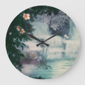 Fantasy Waterfall Cascade Grote Klok (Voorkant)