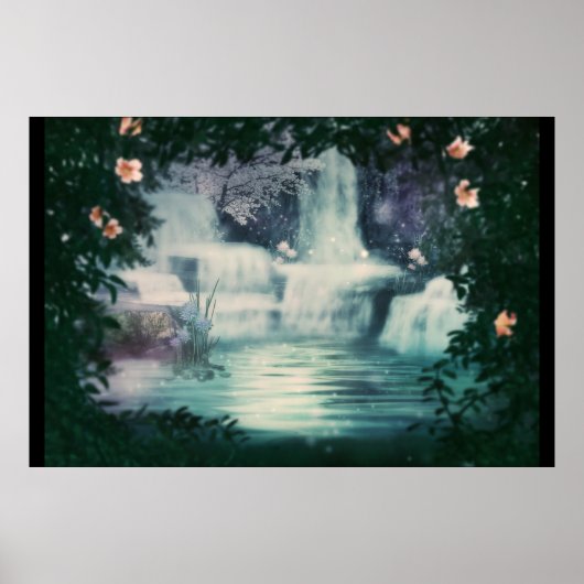 Fantasy Waterfall Cascade Poster (Voorkant)