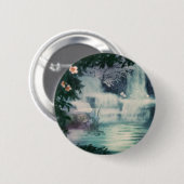 Fantasy Waterfall Cascade Ronde Button 5,7 Cm (Voorkant /achterkant)