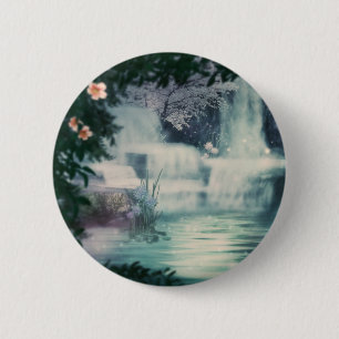 Fantasy Waterfall Cascade Ronde Button 5,7 Cm