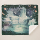 Fantasy Waterfall Cascade Sherpa Deken (Voorkant (horizontaal))