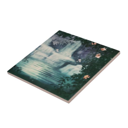 Fantasy Waterfall Cascade Tegeltje (Zijkant)