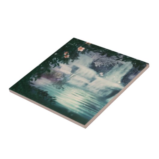 Fantasy Waterfall Cascade Tegeltje (Zijkant)