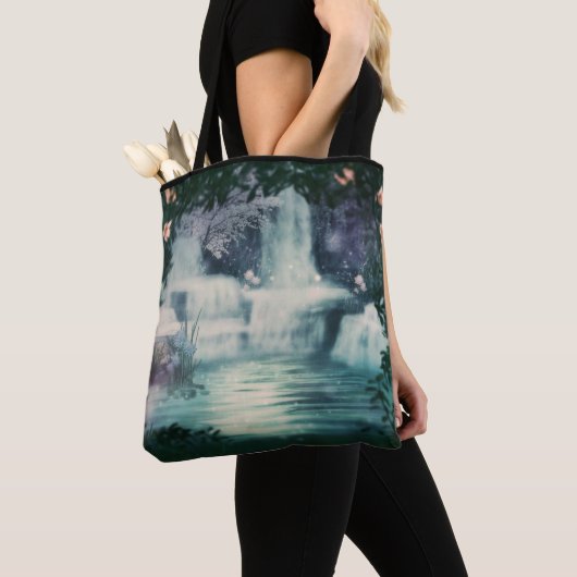 Fantasy Waterfall Cascade Tote Bag (Dichtbij)